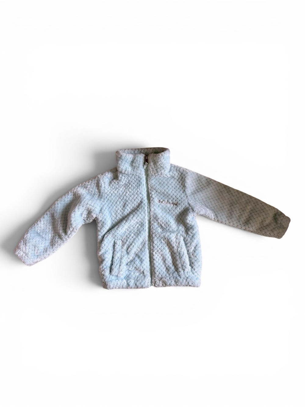 Little girl baby blue Columbia fleece jacket